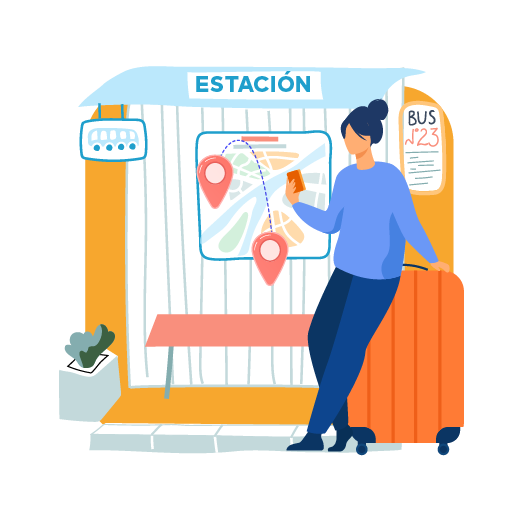 botón rodoviario transportes